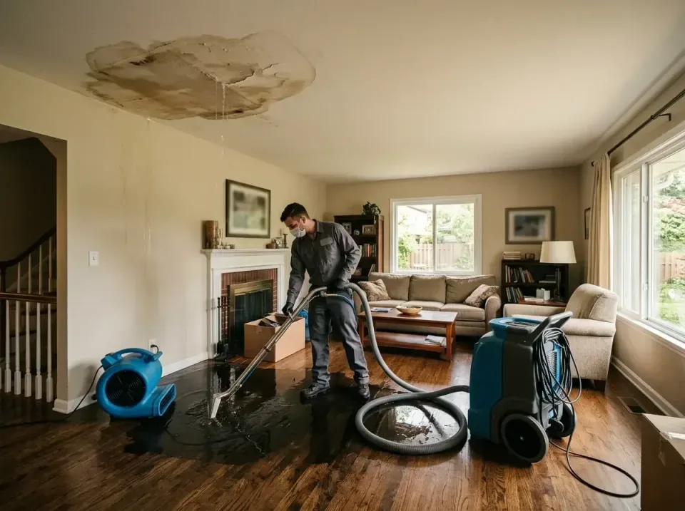 attic-pipe-burst-ceiling-drip-008 — frequently asked questions, Water Damage Restoration & Carpet Care in Fairview Heights,…